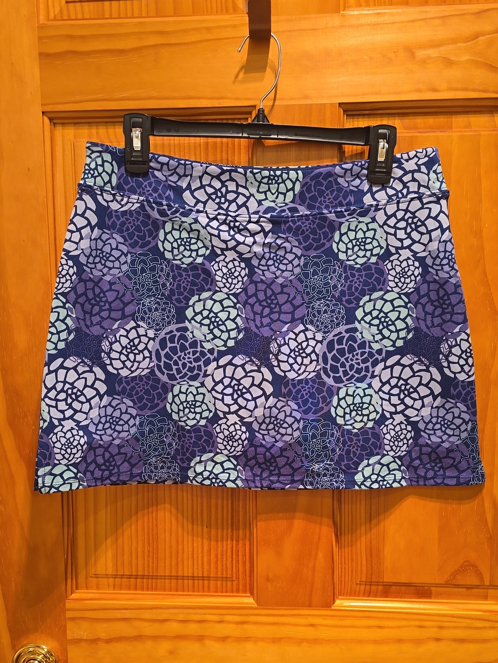 Women's Floral Print Skort - Blue & Purple